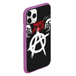 Чехол iPhone 11 Pro матовый Punks not dead - анархия, цвет: 3D-фиолетовый — фото 2