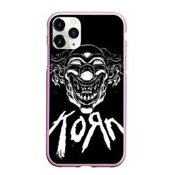 Чехол iPhone 11 Pro матовый KoЯn - clown face, цвет: 3D-розовый