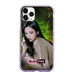 Чехол iPhone 11 Pro матовый Jennie Blackpink, цвет: 3D-светло-сиреневый