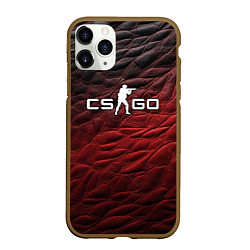 Чехол iPhone 11 Pro матовый CS GO dark red, цвет: 3D-коричневый