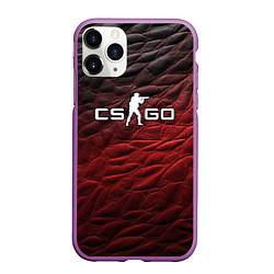 Чехол iPhone 11 Pro матовый CS GO dark red, цвет: 3D-фиолетовый