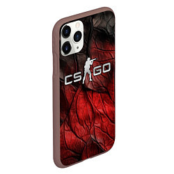 Чехол iPhone 11 Pro матовый CS GO dark red texture, цвет: 3D-коричневый — фото 2