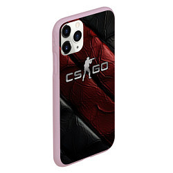 Чехол iPhone 11 Pro матовый CS GO dark red texture, цвет: 3D-розовый — фото 2