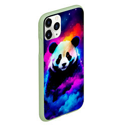 Чехол iPhone 11 Pro матовый Панда и краски, цвет: 3D-салатовый — фото 2