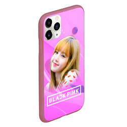 Чехол iPhone 11 Pro матовый Blackpink Lisa pink, цвет: 3D-малиновый — фото 2