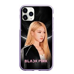 Чехол iPhone 11 Pro матовый Rose Blackpink music, цвет: 3D-светло-сиреневый