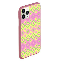 Чехол iPhone 11 Pro матовый Pink yellow style, цвет: 3D-малиновый — фото 2