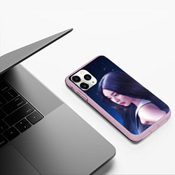 Чехол iPhone 11 Pro матовый Дженни Блэкпинк абстрактные фон, цвет: 3D-розовый — фото 2