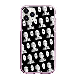 Чехол iPhone 11 Pro матовый Saitama - ok pattern, цвет: 3D-розовый