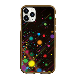 Чехол iPhone 11 Pro матовый Красочное конфети, цвет: 3D-коричневый
