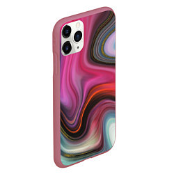 Чехол iPhone 11 Pro матовый Pink wave, цвет: 3D-малиновый — фото 2