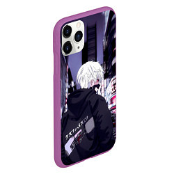 Чехол iPhone 11 Pro матовый Kaneki Ken, цвет: 3D-фиолетовый — фото 2