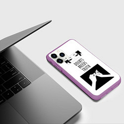 Чехол iPhone 11 Pro матовый Сомнения порождают правду аниме арт, цвет: 3D-фиолетовый — фото 2