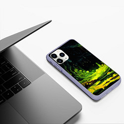 Чехол iPhone 11 Pro матовый Кислотная пещера, цвет: 3D-светло-сиреневый — фото 2