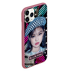 Чехол iPhone 11 Pro матовый Jennie Blackpink, цвет: 3D-малиновый — фото 2