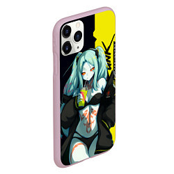 Чехол iPhone 11 Pro матовый Rebecca - Cyberpunk Edgerunners, цвет: 3D-розовый — фото 2