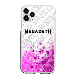 Чехол iPhone 11 Pro матовый Megadeth rock legends: символ сверху, цвет: 3D-белый