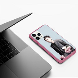 Чехол iPhone 11 Pro матовый Chanyeol, цвет: 3D-малиновый — фото 2