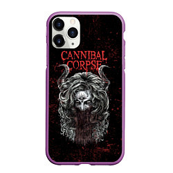 Чехол iPhone 11 Pro матовый Cannibal Corpse art, цвет: 3D-фиолетовый