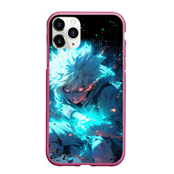 Чехол iPhone 11 Pro матовый Аура киллуа - hunter x hunter, цвет: 3D-малиновый