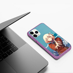 Чехол iPhone 11 Pro матовый Sweet Chisato Nishikigi - Lycoris Recoil, цвет: 3D-фиолетовый — фото 2