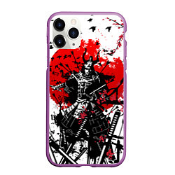 Чехол iPhone 11 Pro матовый Bushido warrior, цвет: 3D-фиолетовый