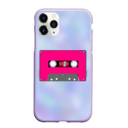 Чехол iPhone 11 Pro матовый Магнитофонная кассета, цвет: 3D-светло-сиреневый