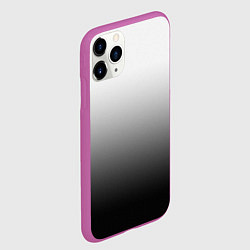 Чехол iPhone 11 Pro матовый Бело-чёрный градиент, цвет: 3D-фиолетовый — фото 2