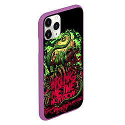 Чехол iPhone 11 Pro матовый Bring me the horizon dinosaurs, цвет: 3D-фиолетовый — фото 2