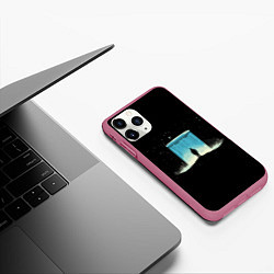 Чехол iPhone 11 Pro матовый Портал в другую вселенную, цвет: 3D-малиновый — фото 2