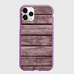 Чехол iPhone 11 Pro матовый Дощатый стиль, цвет: 3D-фиолетовый