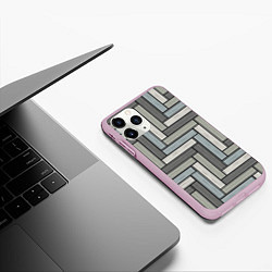Чехол iPhone 11 Pro матовый Паркетик, цвет: 3D-розовый — фото 2