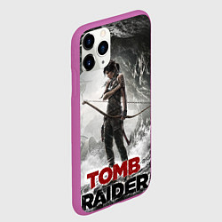 Чехол iPhone 11 Pro матовый Rise of the tomb rider, цвет: 3D-фиолетовый — фото 2
