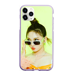 Чехол iPhone 11 Pro матовый НинНин - Aespa, цвет: 3D-светло-сиреневый