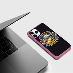 Чехол iPhone 11 Pro матовый Рыболовные Войска - Спецназ, цвет: 3D-малиновый — фото 2