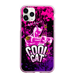 Чехол iPhone 11 Pro матовый Jo Jo - Королева убийца cool cat, цвет: 3D-розовый