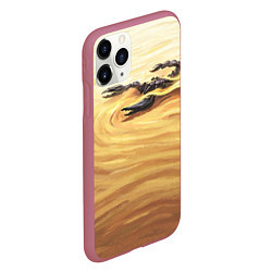 Чехол iPhone 11 Pro матовый Жало скорпиона, цвет: 3D-малиновый — фото 2