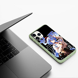 Чехол iPhone 11 Pro матовый Гань юй в деловом стиле - геншин, цвет: 3D-салатовый — фото 2