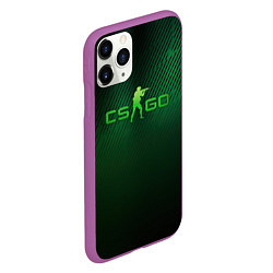 Чехол iPhone 11 Pro матовый CSGO green logo, цвет: 3D-фиолетовый — фото 2