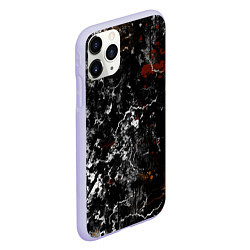 Чехол iPhone 11 Pro матовый Граффити абстрактный рисунок, цвет: 3D-светло-сиреневый — фото 2