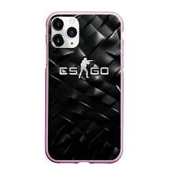 Чехол iPhone 11 Pro матовый CS GO black chrome, цвет: 3D-розовый