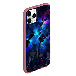 Чехол iPhone 11 Pro матовый Объемные летящие элементы, цвет: 3D-малиновый — фото 2