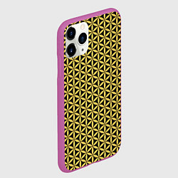 Чехол iPhone 11 Pro матовый Цветок Жизни - Золото, цвет: 3D-фиолетовый — фото 2