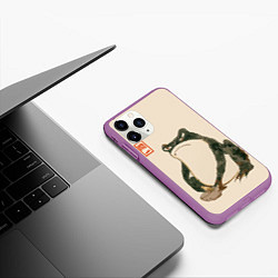 Чехол iPhone 11 Pro матовый Лягушка - Мацумото Ходжи, цвет: 3D-фиолетовый — фото 2