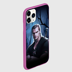 Чехол iPhone 11 Pro матовый Ведьмак - Генри Кавилл, цвет: 3D-фиолетовый — фото 2