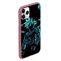 Чехол iPhone 11 Pro матовый Goku - Dragon ball, цвет: 3D-малиновый — фото 2