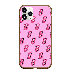 Чехол iPhone 11 Pro матовый B is for Barbie, цвет: 3D-коричневый