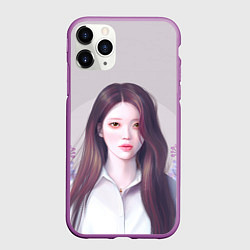 Чехол iPhone 11 Pro матовый АйЮ в цыетах - IU, цвет: 3D-фиолетовый