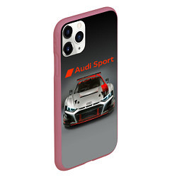 Чехол iPhone 11 Pro матовый Audi sport - racing car - extreme, цвет: 3D-малиновый — фото 2