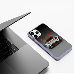 Чехол iPhone 11 Pro матовый Audi sport - racing car - extreme, цвет: 3D-светло-сиреневый — фото 2